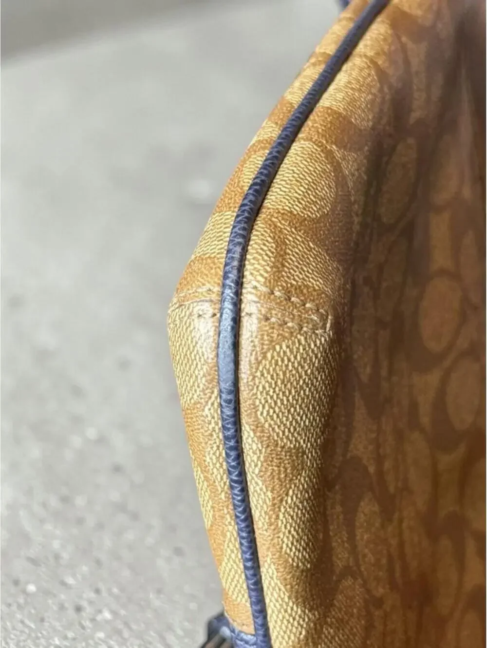 Coach Signature Crossbody Bag in Khaki/Blue